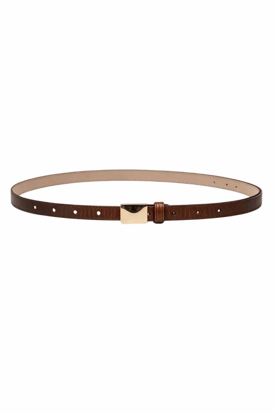 NEW BRUNELLO CUCINELLI men's buckle leather belt in coffee brown
